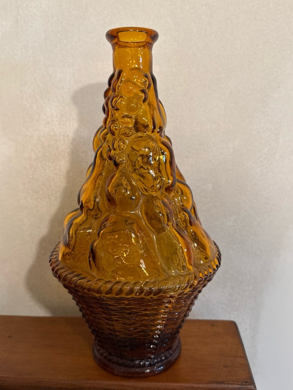 Amber Glass Decorative Bottle Vase - Home Art